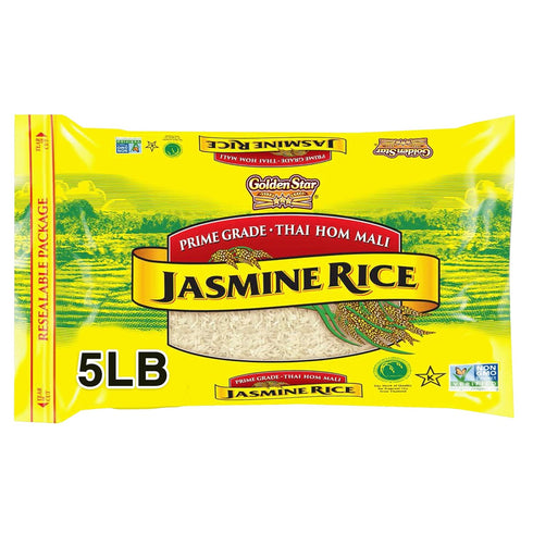 Golden Star Thai Hom Mali Jasmine Rice - Prime Grade White Rice,