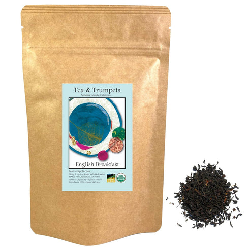 Tea & Trumpets USDA Organic English Breakfast Loose Leaf Black Tea -