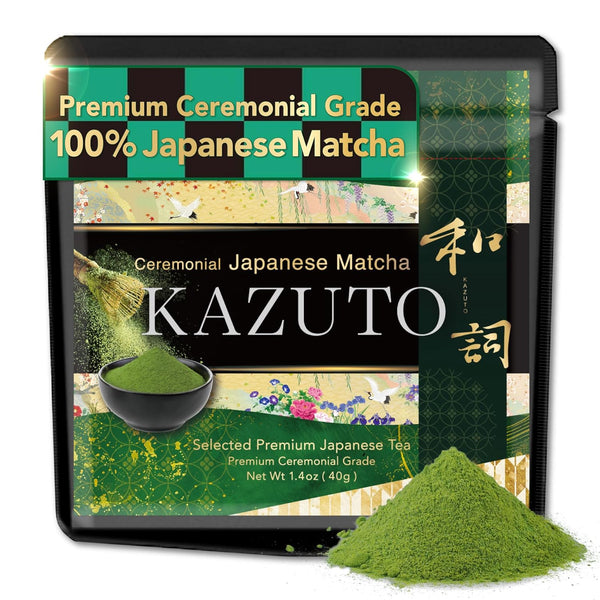 Visit the Store Kazuto Premium Ceremonial Grade Matcha Green Tea Powder - Premium First Harvest