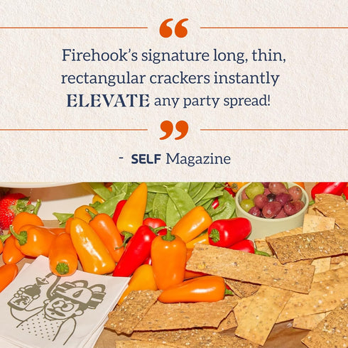 5.5 oz Firehook Sea Salt Crackers Artisan Baked, Uniquely Crunchy, Baked with Simple Ingredients Organic, Non-GMO