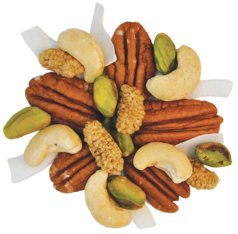 Mulberries, 3.25 Wilderness Poets, Song of Delight Wild Mix - Organic Raw Trail Mix - Pecans, Cashews, Pistachios