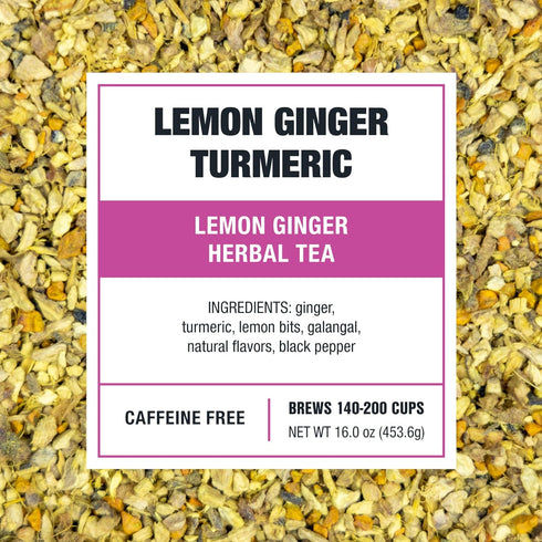 200 16 Tiesta Tea - Lemon Ginger Turmeric, Loose Leaf, Lemon Ginger Herbal Tea, Premium Non-Caffeinated Herbal Blend