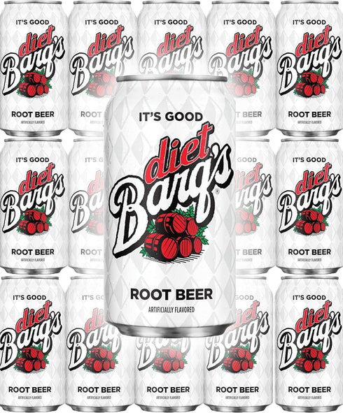 Barqs Diet Root Beer Soda, 12 Fl Oz, (Pack of 15, Total of