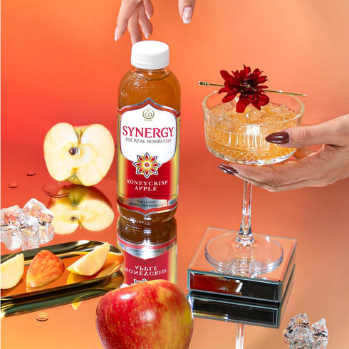 16 oz Immune SYNERGY The Real Kombucha Honeycrisp Apple - fl Bottle - Raw Probiotic Drink for Gut Health and Support