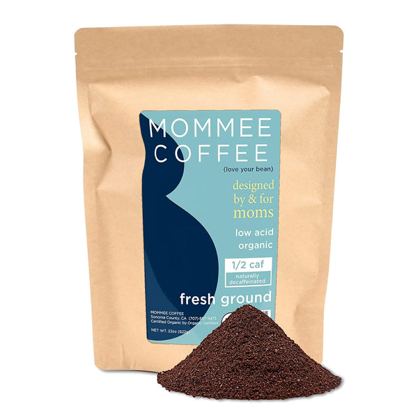 Mommee Coffee - Half Caf | Low Acid, Organic, Fair Trade, Water