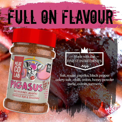 220g Angus & Oink | Pigasus Bacon Honey Jalapeo Rub | Sweet & Savoury Flavour Explosion | Perfect for Pork, Chicken