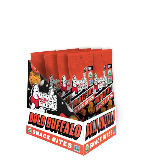 8 packages 2oz Dave's Killer Bread Bold Buffalo Organic Snack Bites, of bags