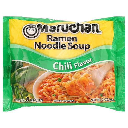 RENEGADE DIMENSIONS Maruchan Ramen Noodle Soup Chili Flavor, 3 oz Bag, 6 Bags Total