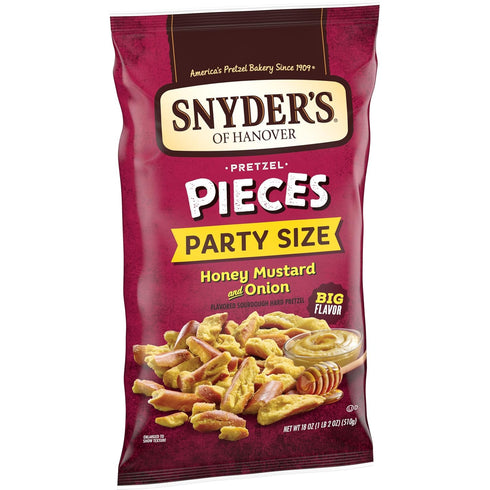 18 Oz Snyder's of Hanover Honey Mustard & Onion Flavored Pretzel Pieces