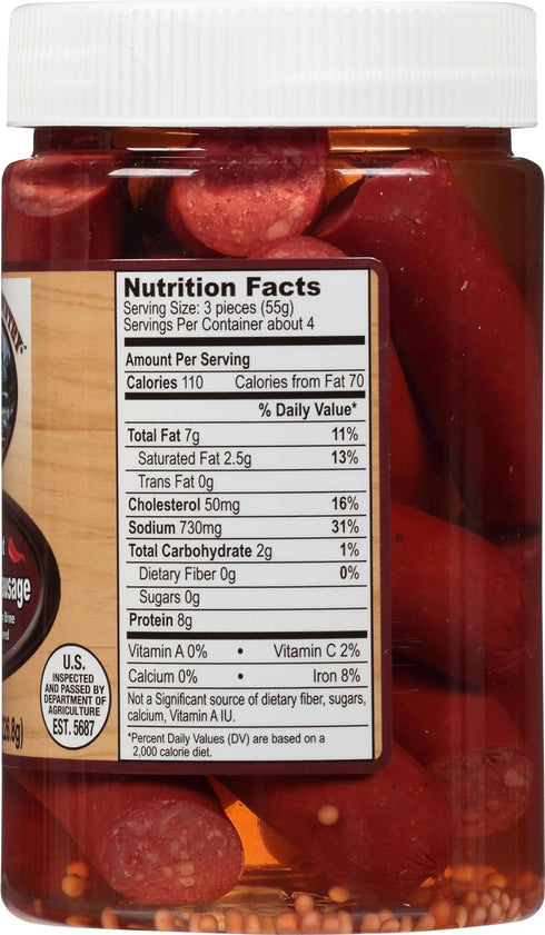 Country 8 Backroad Red Hot Pickled Polish Sausage Ounces