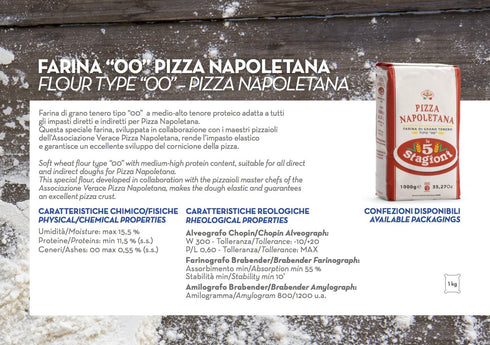 5 "00" 2.2 Package Le Stagioni Pizza Napoletana Italian Soft Wheat Flour Pound