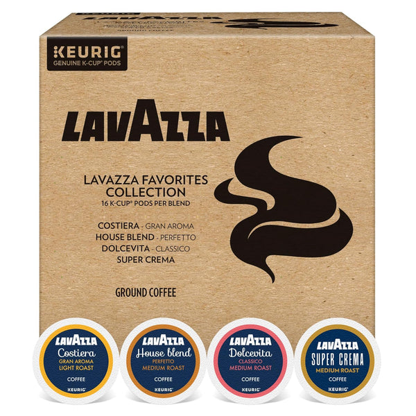 Lavazza Favorites Collection Variety Pack, Single Serve Keurig K-Cup Pods, Light and