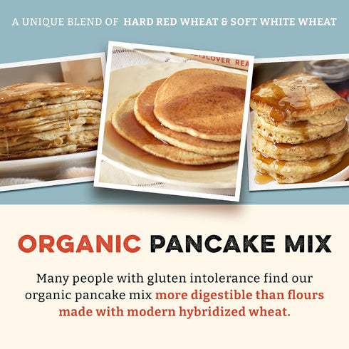 7-Grain (5 lbs) Sunrise Flour Mill USDA Organic Heritage Pancake Mix | Enjoy Fluffy & Tasty Waffles | Easier to Digest