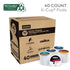 40-Count Keurig Premium Coffeehouse Collection, Single Serve Keurig K-Cup Pods, Medium and Dark Roast Coffees, Box