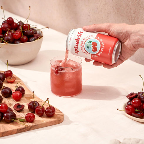 12 Oz Pack 24 21 Spindrift Sparkling Water, Cherry Flavored, Made with Real Squeezed Fruit, Fl Cans, of (Only Calories