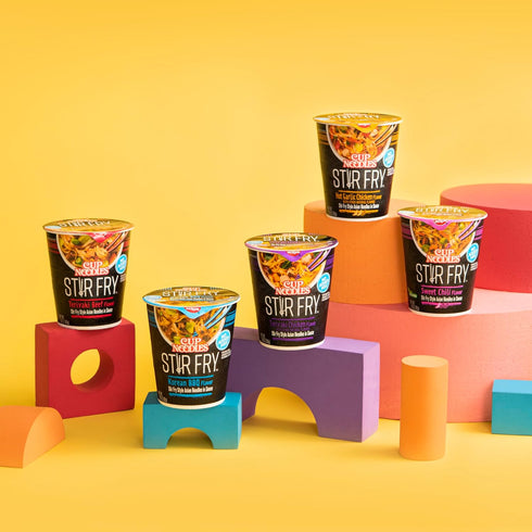 2.96 (Pack 6) Nissin Cup Noodles Stir Fry Noodles in Sauce, Fiery Chicken, Ounce