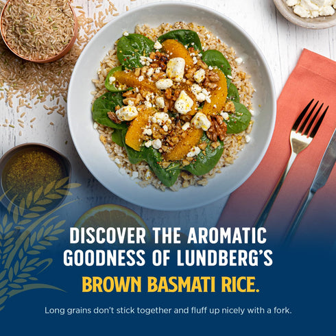 32 Oz Lundberg Organic Basmati, Long-Grain Brown Rice Non-Sticky, Fluffy & Aromatic