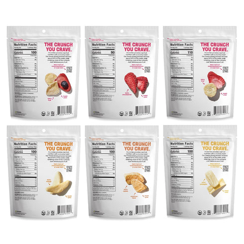 Packs, 100% Pack 6 (6 Pack) Crunchies Freeze-Dried Fruit Variety All Natural Crispy Fruit, Non GMO and Kosher