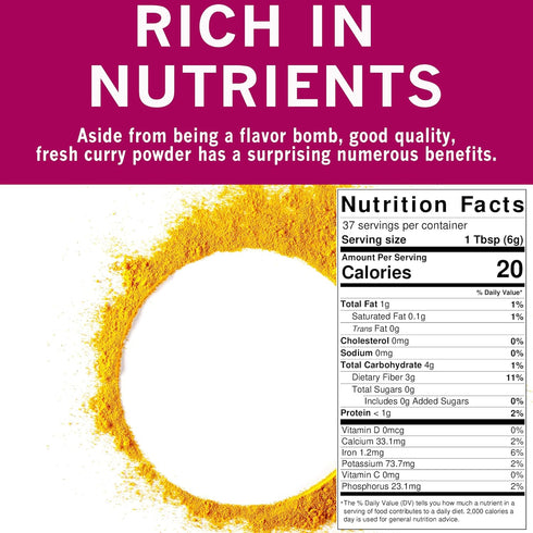 8 oz, SPICES VILLAGE Curry Powder, Curry Spice for Cooking, Natural Medium Madras Curry Mix, Kosher, Gluten Free, Non