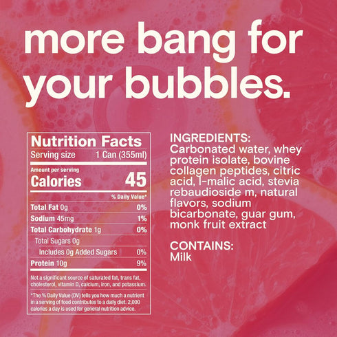 Pack, 12 oz 10g 0g 45 (12 Pack) WAAY Sparkling Clear Protein Drink, Variety fl Can, Protein, Sugar, Calories