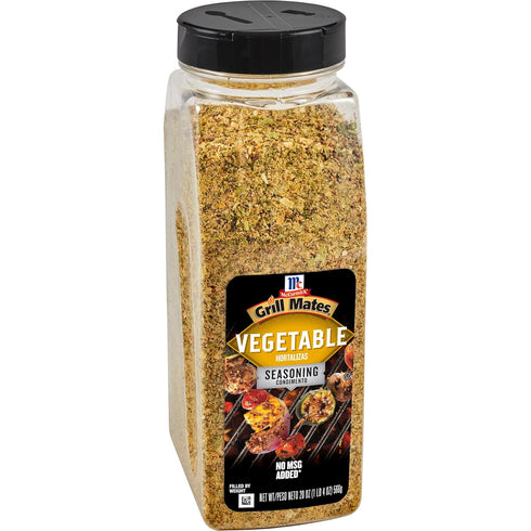 McCormick Grill Mates Vegetable Seasoning, 20 oz - One Container with Premium Blend for Kabobs, Pasta
