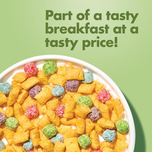 34.5 oz Malt-O-Meal Berry Colossal Crunch Cereal, Sweetened Corn and Oat Breakfast, Family Size Resealable Bag
