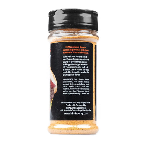 Hi Mountain Gourmet Burger Seasoning, Buffalo Wing Blend - Spicy, Tangy, Garlic for Grilling