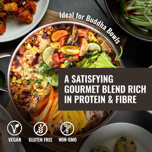 1 Pack 14 x ounces Prairie Blend, Brown Rice, Wild Rice, Hulled Millet, and Sprouted French Lentils and Quinoa, Non