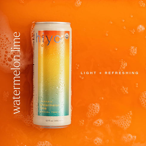 12 Hiyo Organic Social Tonic - Watermelon Lime, FZ - N.A. Functional Seltzer, Sparkling Water Crafted with Organic