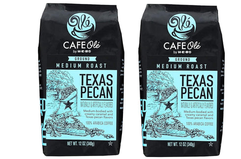 Cafe Ole Roasting Plant Texas Pecan Ground Coffee 12oz pack of 1 (12 Ounce