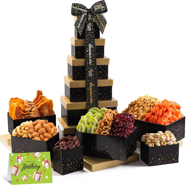 NUT CRAVINGS Gourmet Collection - Happy Birthday Treats, Nuts & Dried Fruits