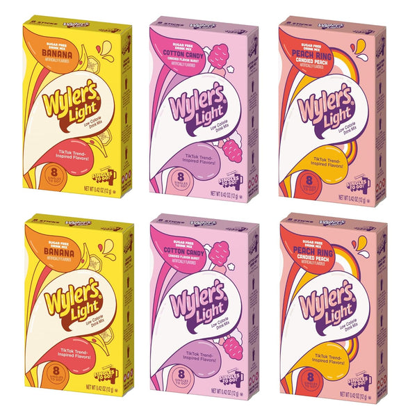 Wyler's Light Variety Pack - Pack of 6-2 Banana - 2 Cotton