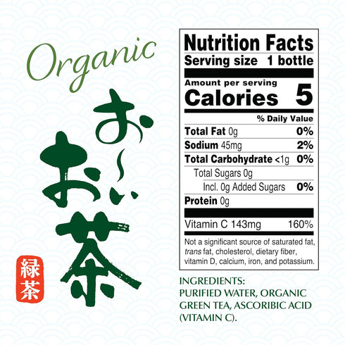 16.9 (Pack 12), Ito En Organic Oi Ocha Unsweetened Green Tea, Ounce of Zero Calories