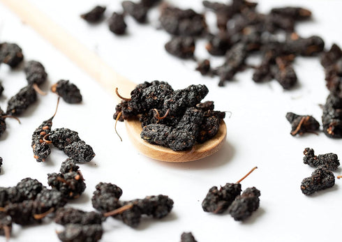 Mulberries, 2 Mulberry Food to Live Organic Dried Black Pounds Non-GMO, Raw Fruit, Unsulfured, Unsweetened, Vegan