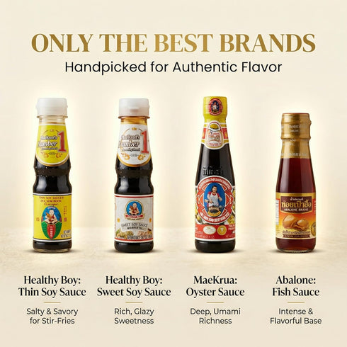 Healthy Boy Set, Thai Food Cooking Sauce Kit (Essential Small-size Bottle)