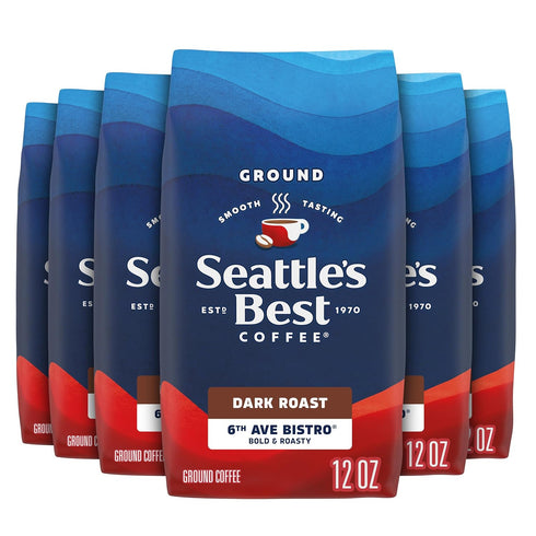 Seattles Best Coffee, Dark Roast Ground Coffee, 6th Ave Bistro, 100% Arabica,
