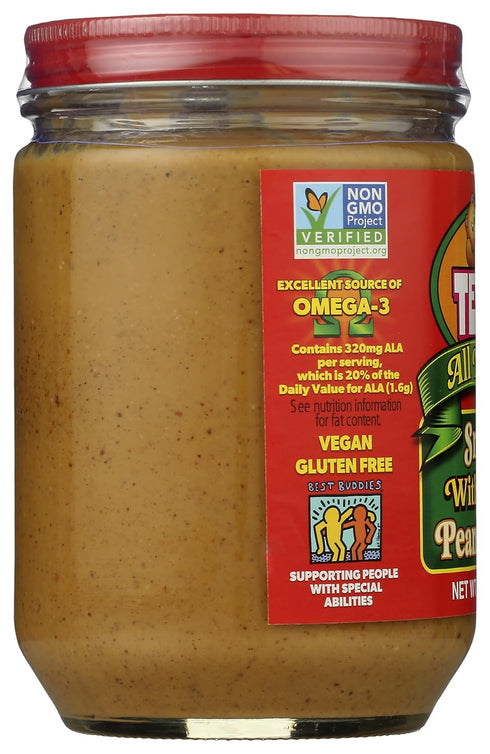 16 Teddie Smooth All Natural Peanut Butter with Flaxseed, Ounce