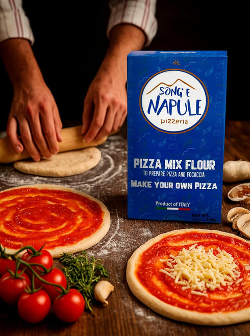 18 Song' E Napule Pizza Mix Flour | To Prepare Pizza and Focaccia | Make Your Own | Product of Italy, Ounce Box