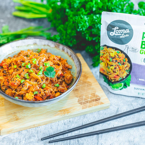 Packets (10 oz.), 6 pack) Loma Linda - Plant-Based Complete Meal Solution (Pad Thai with Konjac Noodles