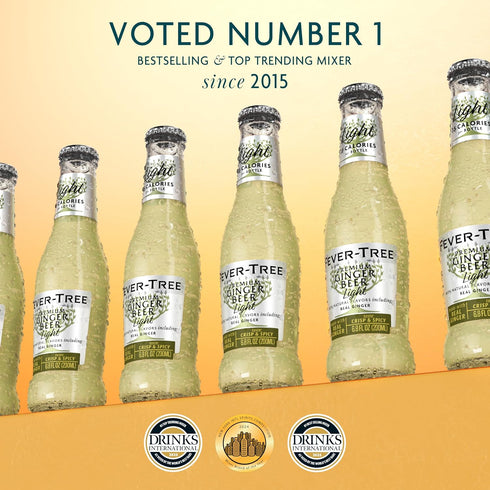 6.8 oz (24 Fever-Tree Light Ginger Beer, fl Bottles) Lower in Calories, No Artificial Sweeteners, Flavorings