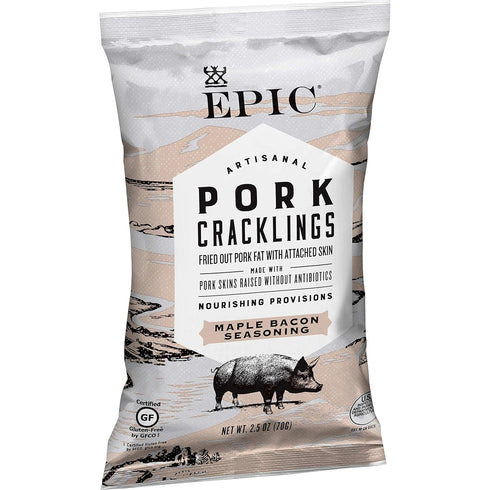 EPIC Maple Bacon Seasoning Artisanal Pork Cracklings, Keto and Paleo Friendly, Protein