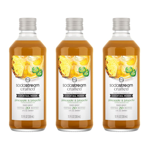 SodaStream Crafted Cocktail Mixers: Pineapple Jalapeno Flavor, Non-alcoholic mixers expertly crafted for