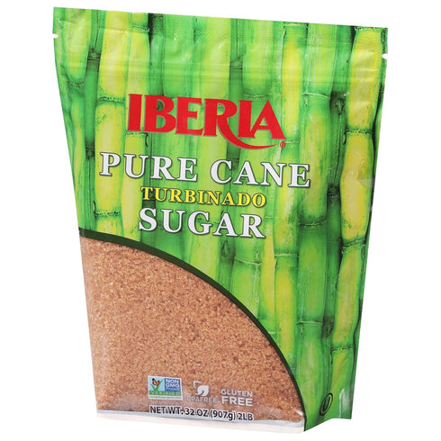 2 lb (Pack 2) Iberia Pure Cane Raw Turbinado Sugar