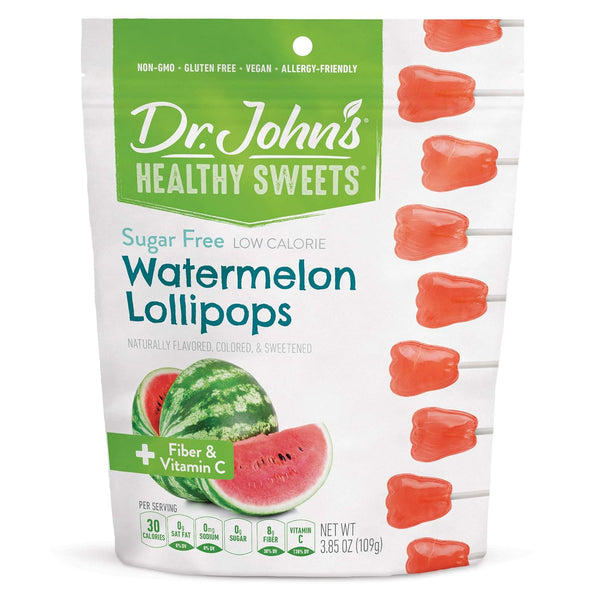 Dr. John’s Sugar Free Candy, Healthy Lollipops with Zero Sugar, Keto Friendly Hard Candy, Watermelon Tooth, 14 Count