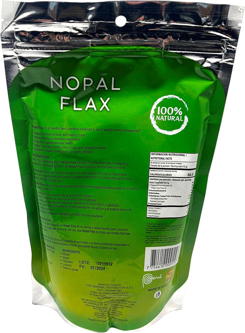 Nopal Flax Linaza Plus Original Colon Cleansing, 1LB, 100% Natural Blend