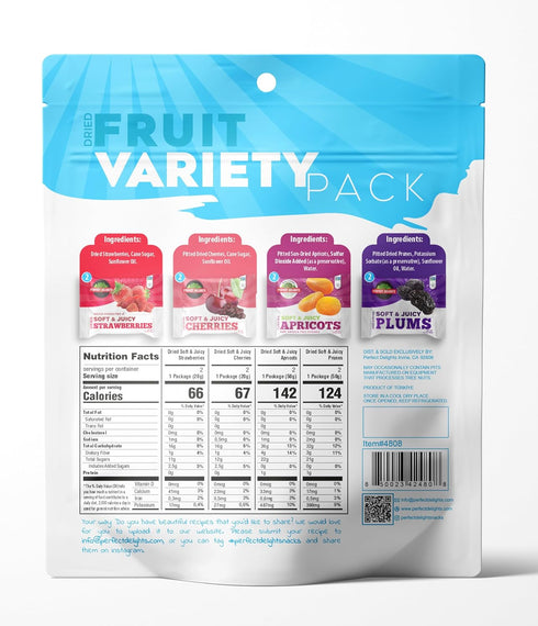Multipack Packs, Pack (8 Pack/ 2 Perfect Delights Sun-Dried Fruits, Vegan, Healthy Snack Dried Fruits On-the-Go