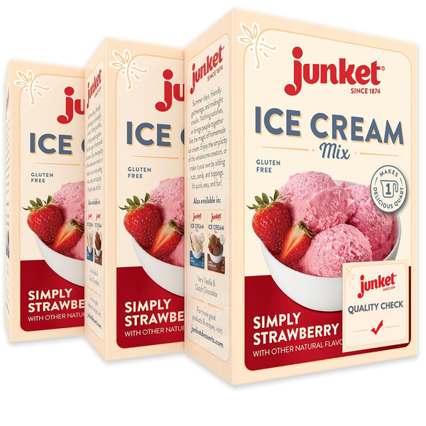 Junket Strawberry Ice Cream Mix: Makes Old Fashioned Homemade Ice Cream for