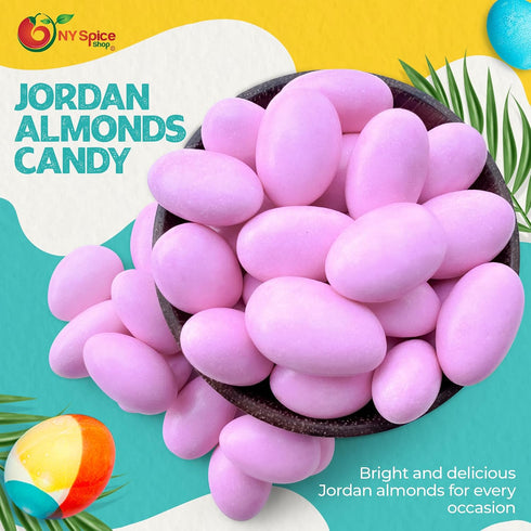 3 NY Spice Shop Jordan Almonds - Pound White Candy-Coated Almonds - Classical Candies for Weddings Baby Showers Party