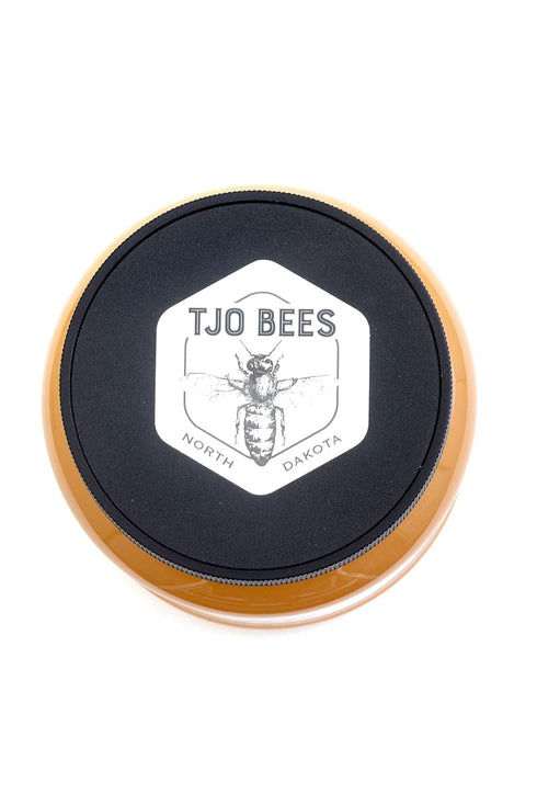 (22 OZ TJO Bees Raw and Unfiltered Honey Jar)