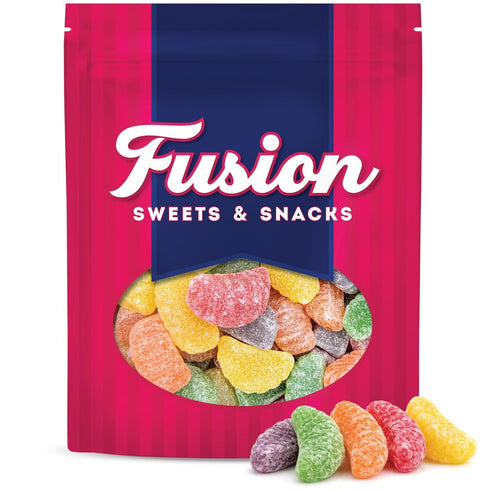 2 Assorted Fruit Slices Jelly Candy Pound Bulk Bag of Old-Fashioned Sugar-Dusted Gum Drops, Jelly Fruit Mix, Nostalgic